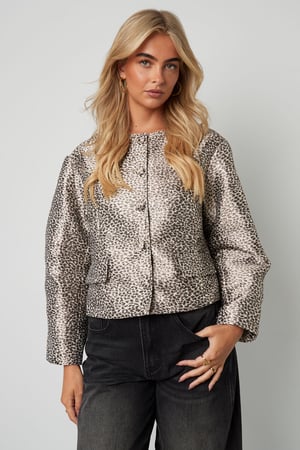 Jacquard Balloon Sleeve Jacket h5 Picture6